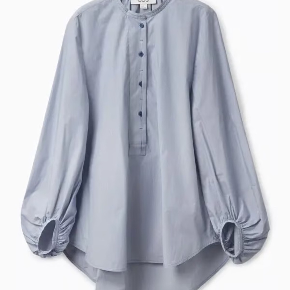 COS Blue/white Stripe Shirt - Picture 7 of 11
